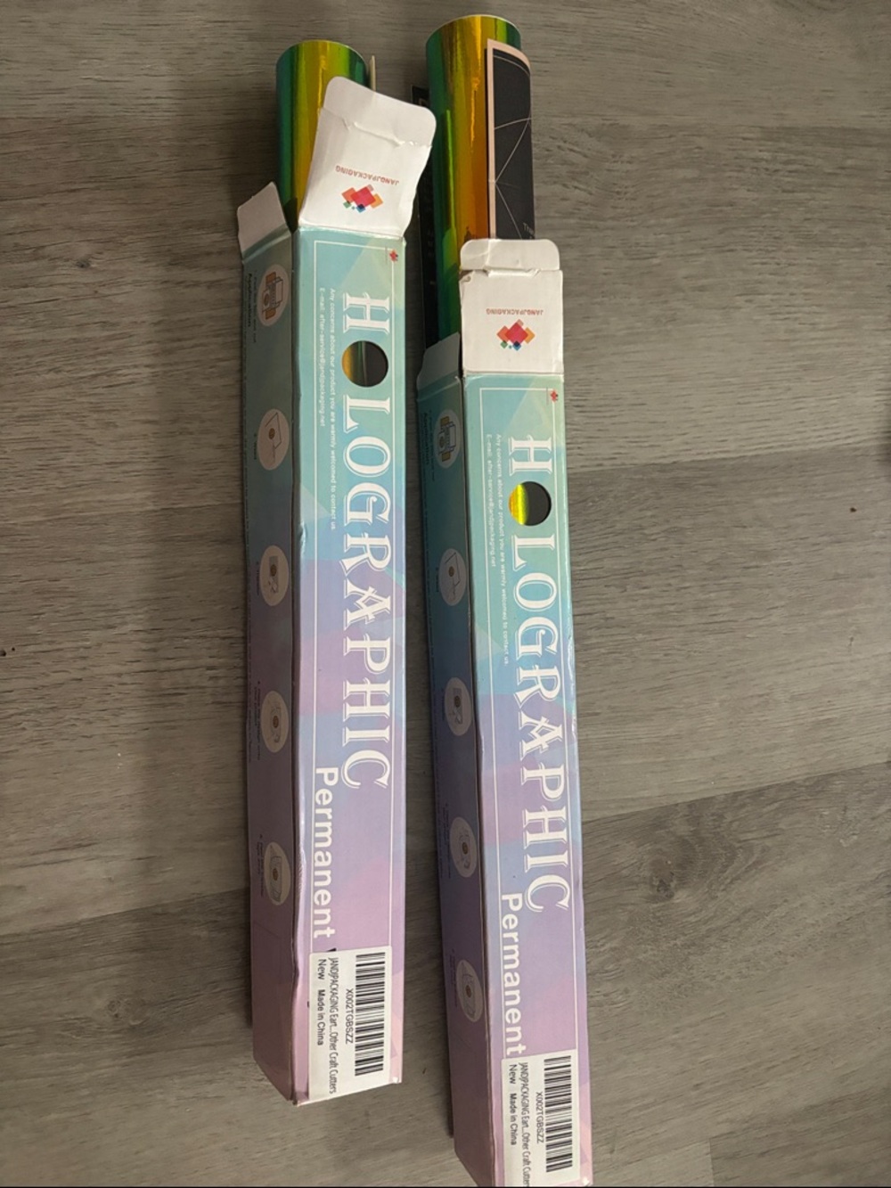 Holographic Permanent Vinyl Rolls - Iridescent Green/Gold